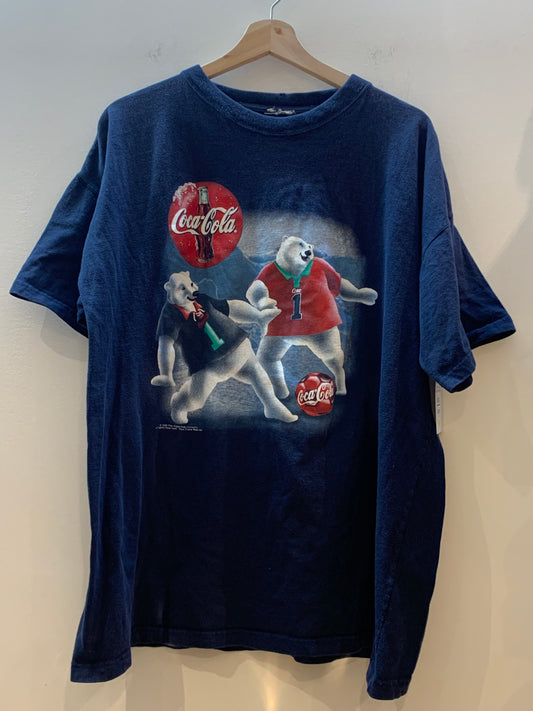Coca Cola Vintage Polar Bear T-Shirt 1998 Black - Size XL