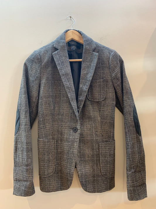 Maison Scotch Tweed Plaid Blazer - Size 2