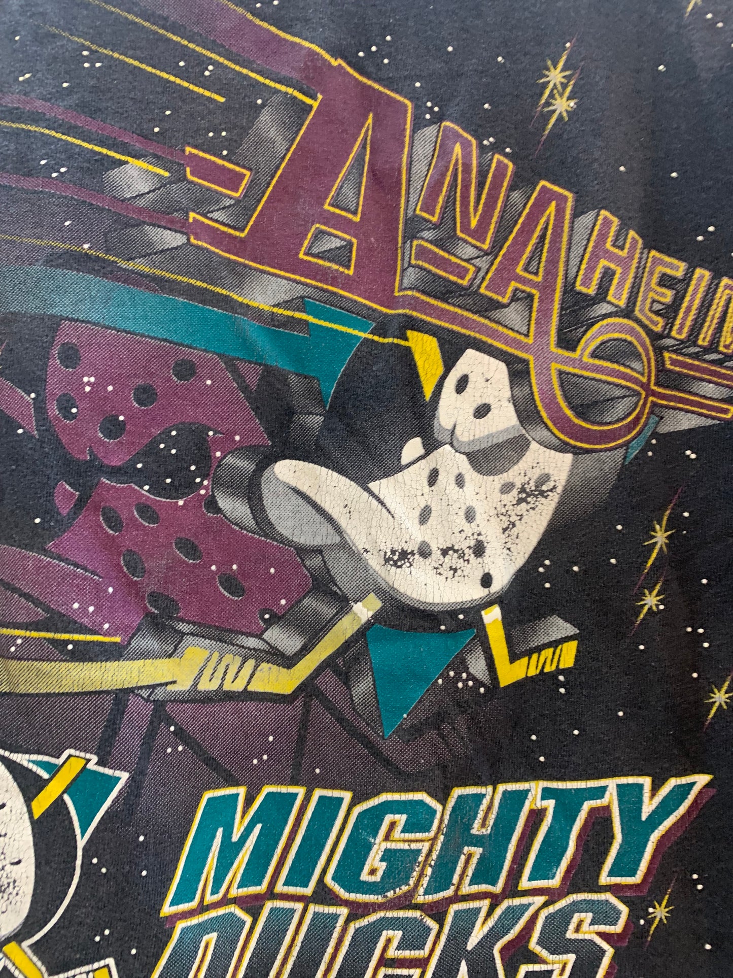 Mighty Ducks Vintage 1994 Bulletin Goalie Tee Shirt Youth - Men's Size M