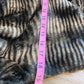 Mercer & Madison Faux Fur Cropped Vest Grey/Black - Size Small