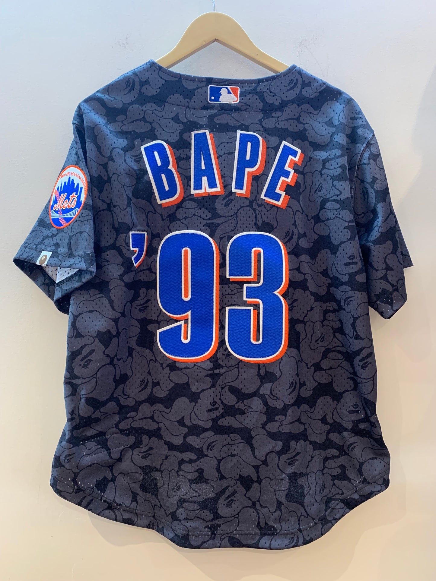 BAPE Mets Mitchell & Ness Baseball Jersey - Size 44/Large