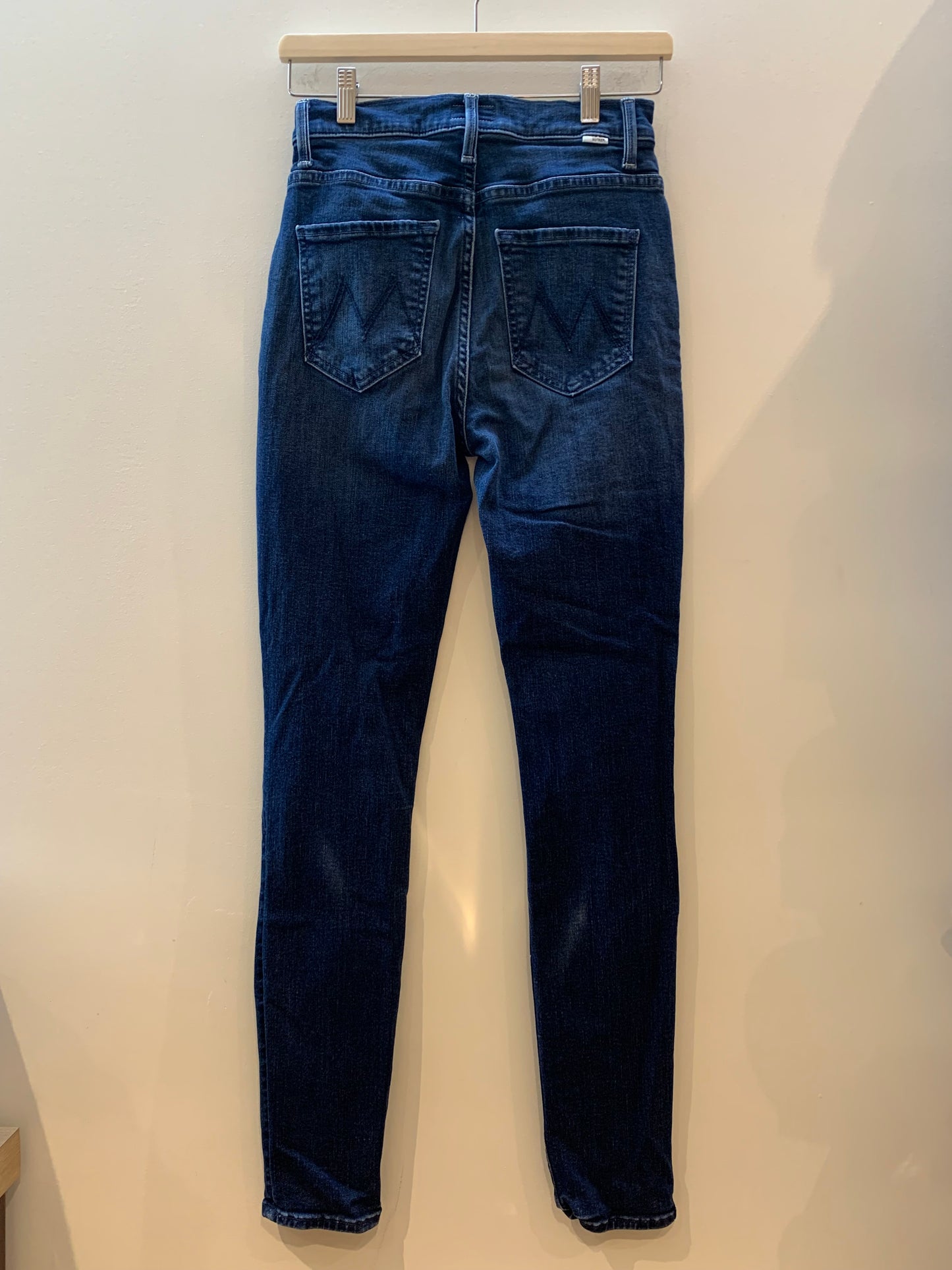 Mother The Stash Swooner Skinny Jeans Blue Washed - Size 26