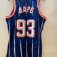 BAPE Rare Blue Pinstripe Rockets Mitchell & Ness Jersey - Size Medium