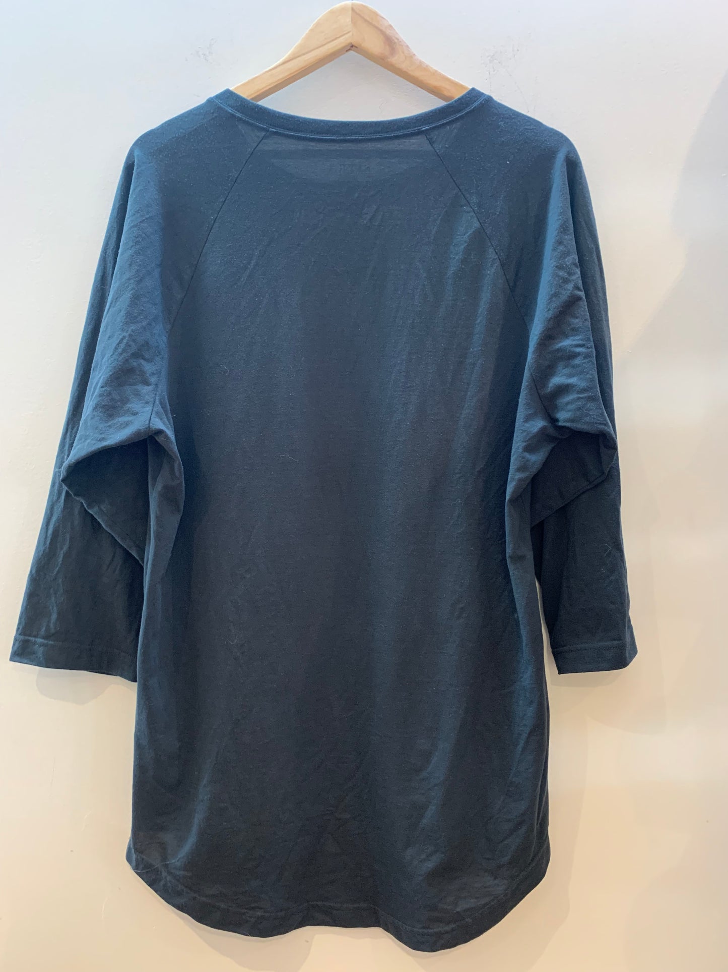 Sitka Three Quarter Sleeve Henley Tee Shirt Navy Blue - Men's Size Large