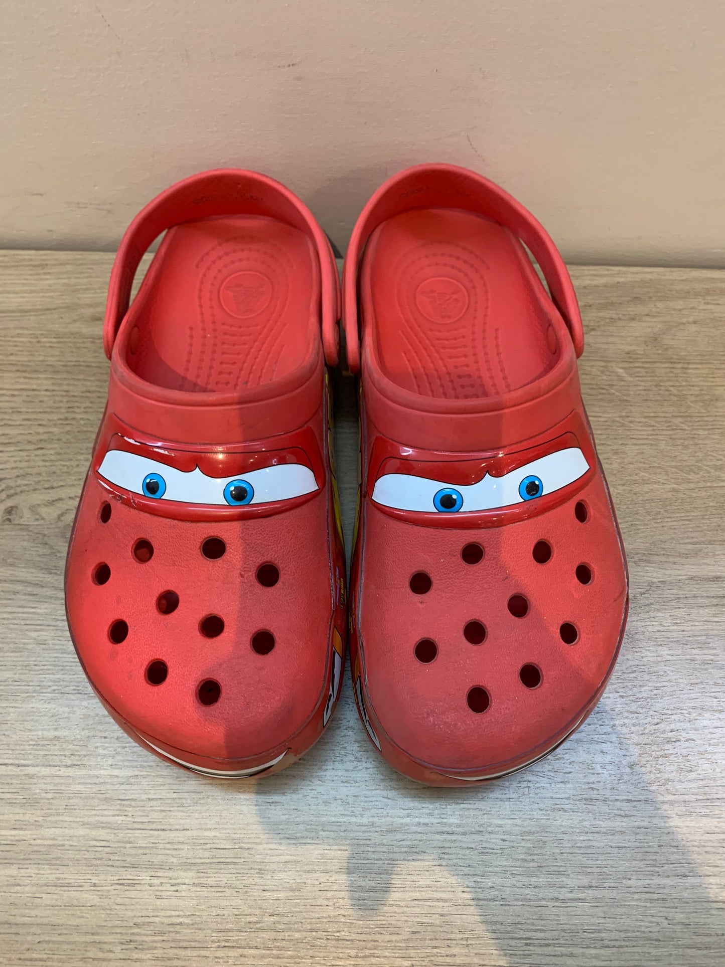 Crocs Lightning McQueen Clog Shoe Red - Size 6W/8M