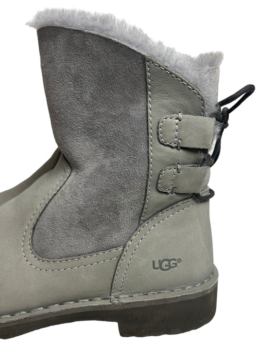 Ugg Suede Back-Lace Naiyah Women's Boots Grey - Size 7