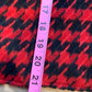 Baby Phat Houndstooth Zip Up Jacket Red/Black - Size Small