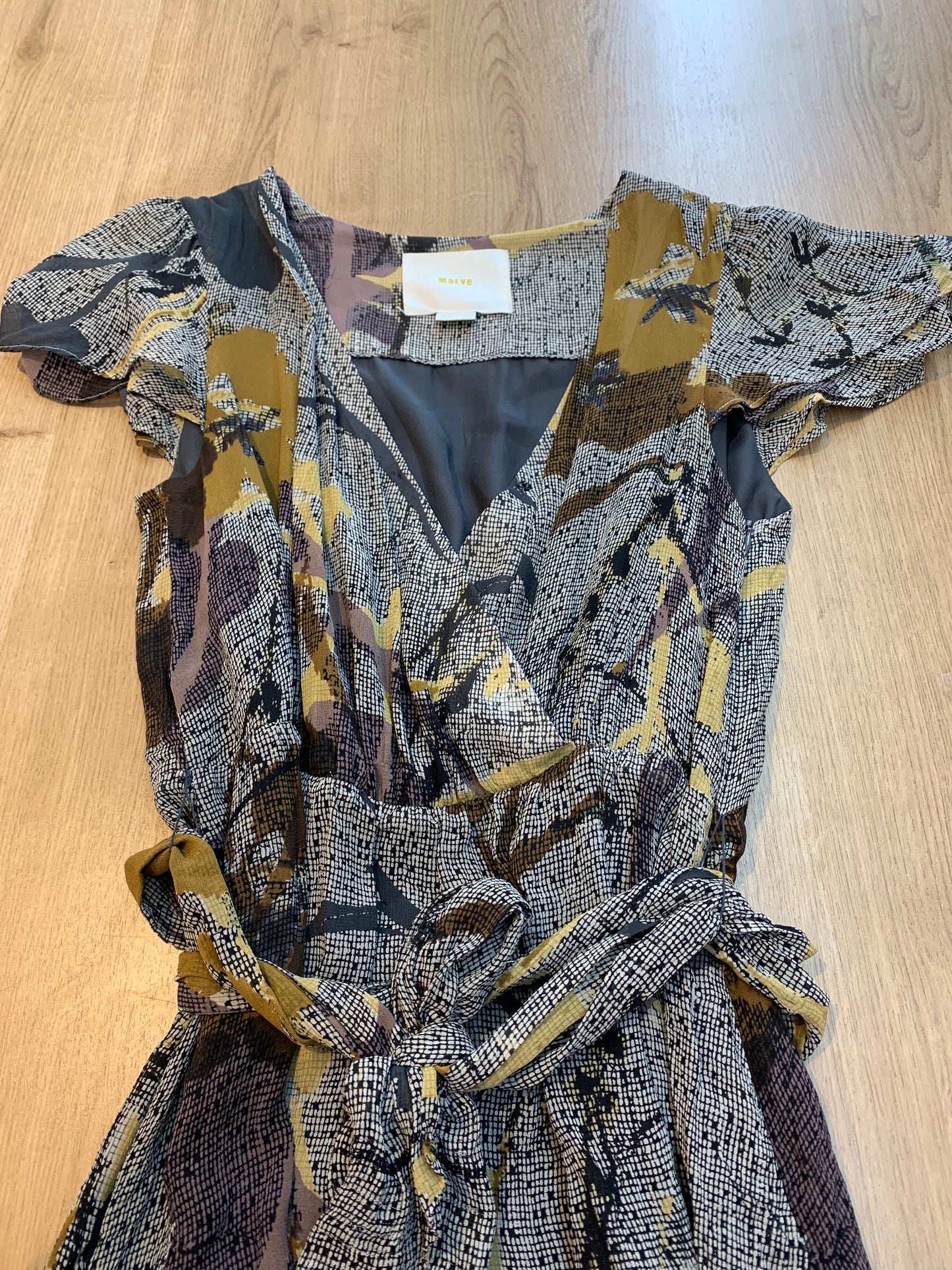 Maeve Anthropologie A Line Short Sleeve Belted Brown Dress - Women’s Size 2