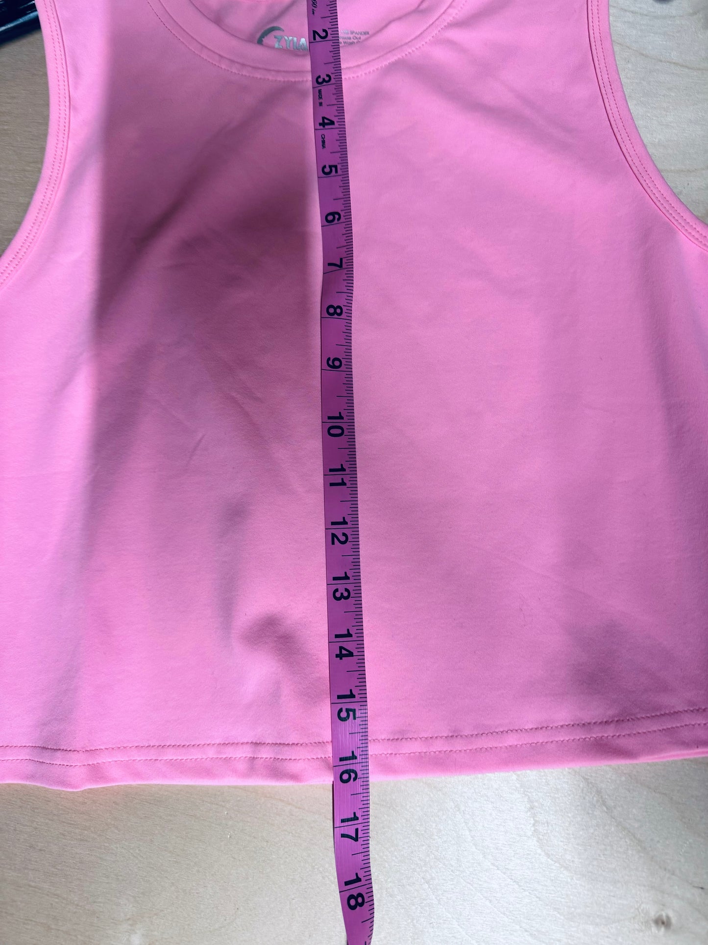 Zyia Active Women’s Sleeveless Shirt Sports Stretchable Top Pink - Size XL