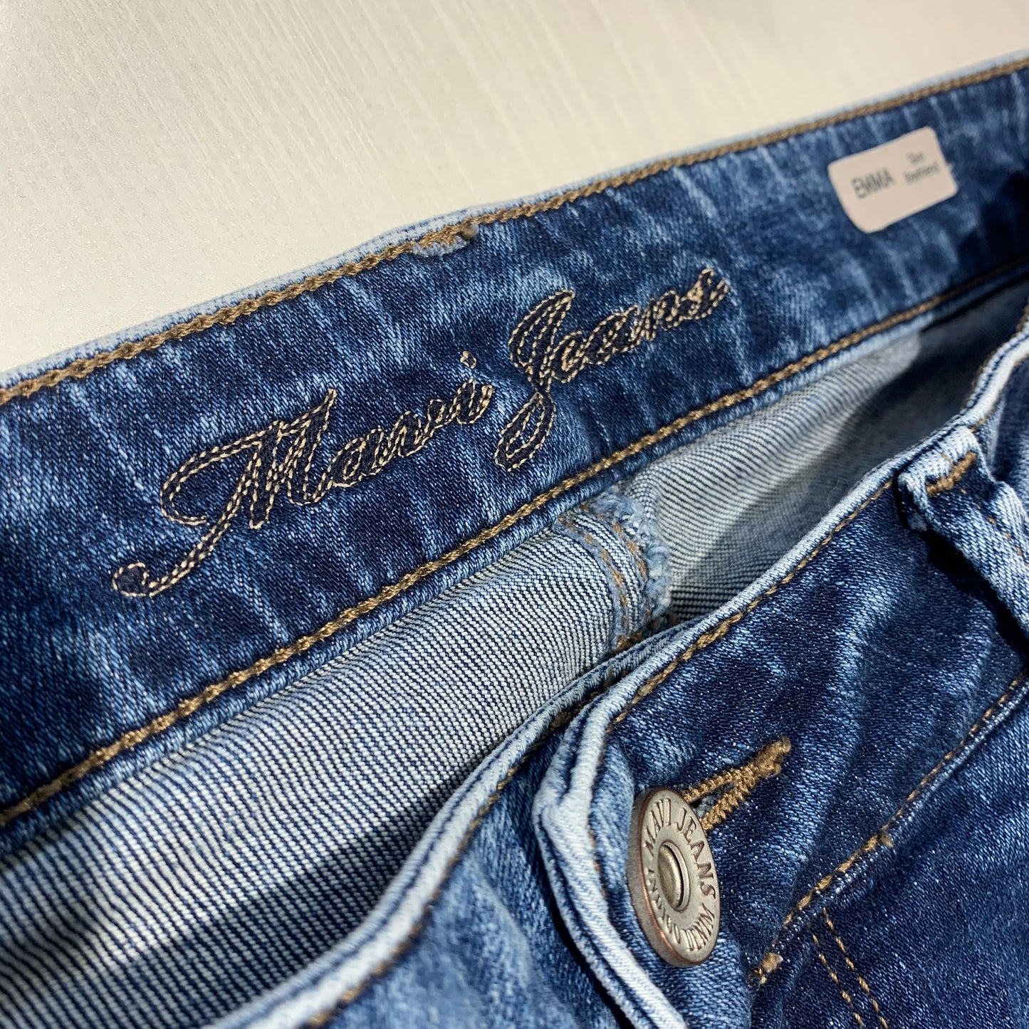 Mavi Slim Boyfriend Blue Denim Jeans - Women's Size 32 x 28