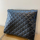 Hello Kitty Quilted Leather Shoulder Bag Chain Strap Crossbody Black