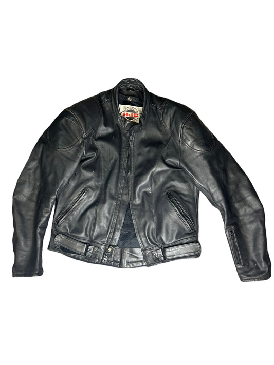 Cirotech HJC Riding Gear Men's Leather Biker Jacket Black - Size 44