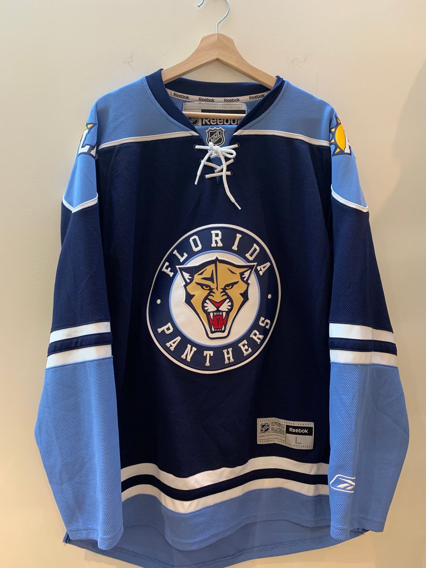Reebok Florida Panther Alternate Jersey Jet Blue - Size Large