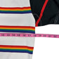 Barbarian Pro-Fit Men's Rugby Collared White Rainbow Stripe Polo Tee - Size S