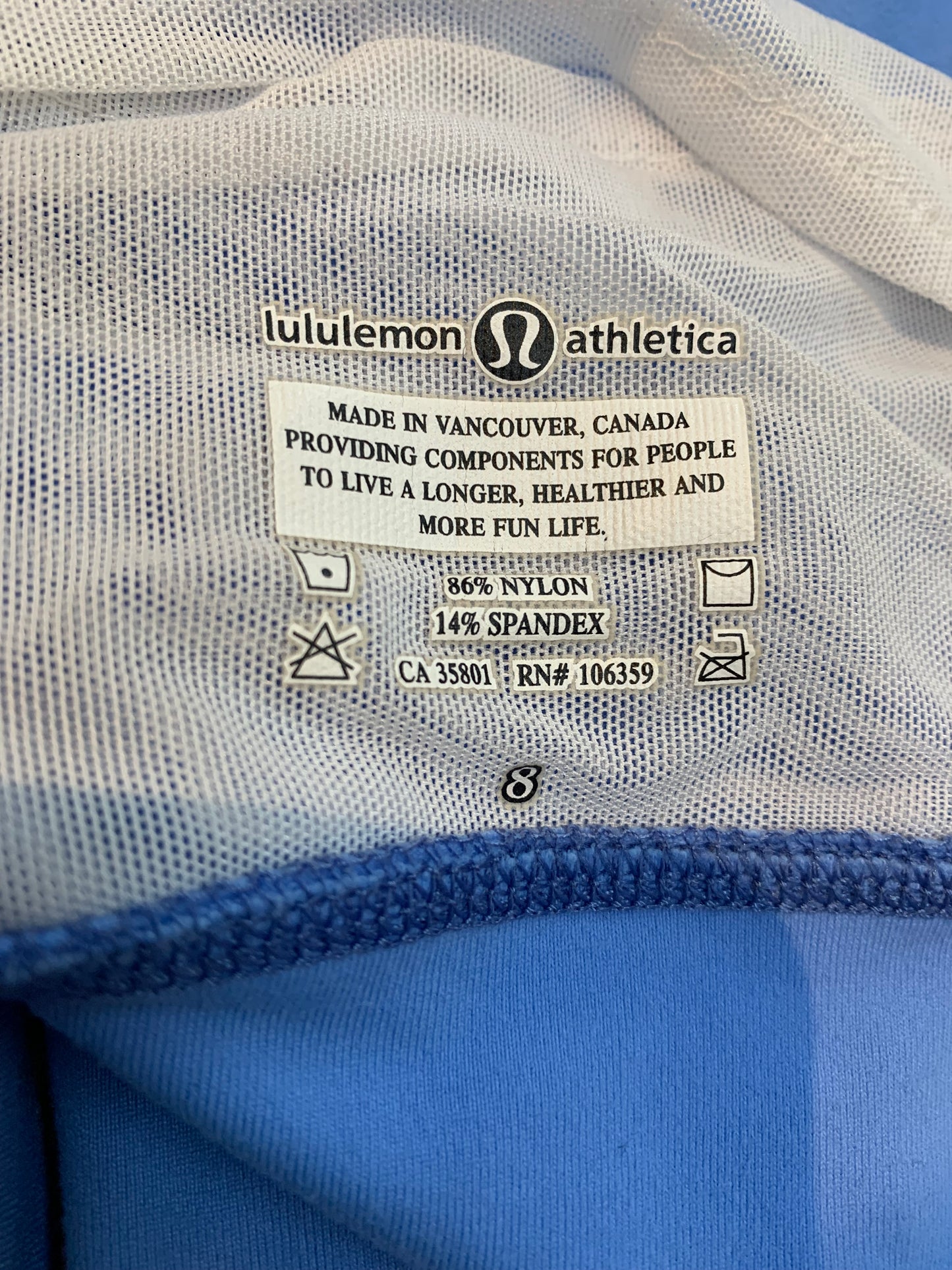 Lululemon Vintage Y2K Striped Zip Up Jacket Baby Blue - Size 8