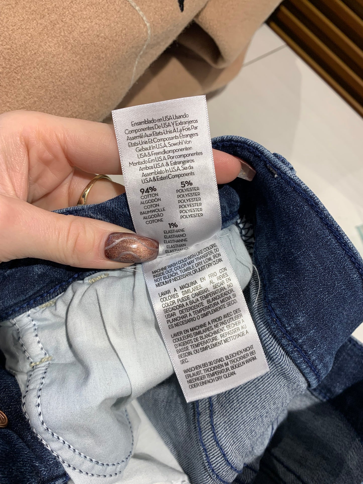 Mother The Stash Swooner Skinny Jeans Blue Washed - Size 26