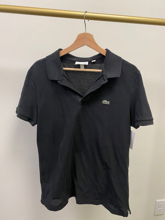 Lacoste Collor Polo Shirt Black - Men's Size Large
