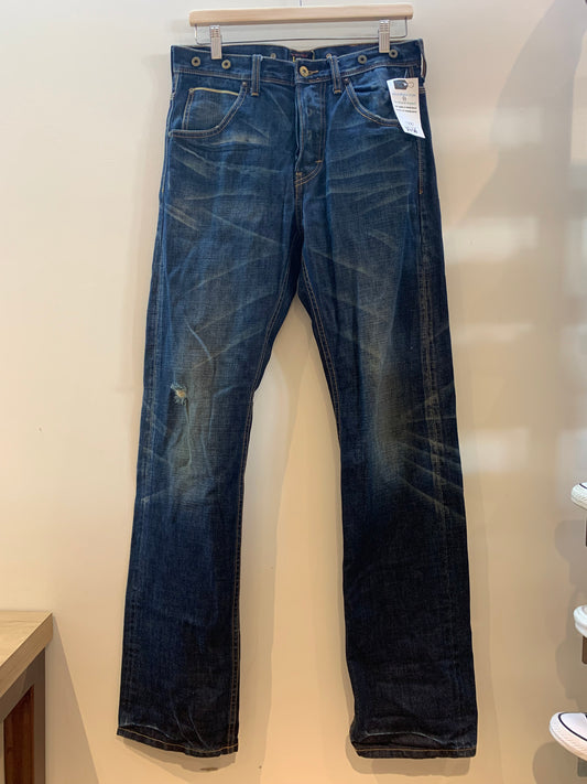 Lee "1920s" 101 B Straight Leg Denim Jeans Cowboy Tall Blue - Size 30 x 36