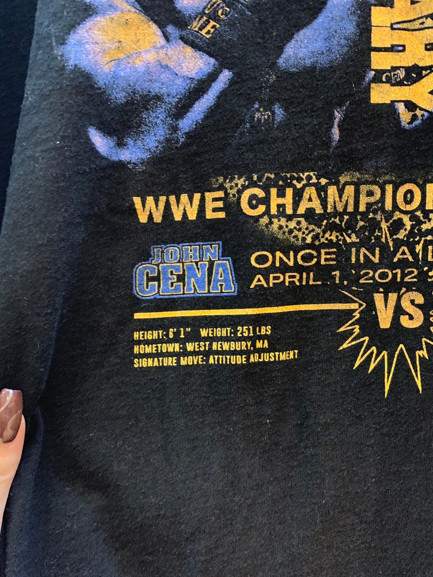 WWE Wrestlemania 2012 (Rare) Cena VS the Rock T-Shirt - Size Medium