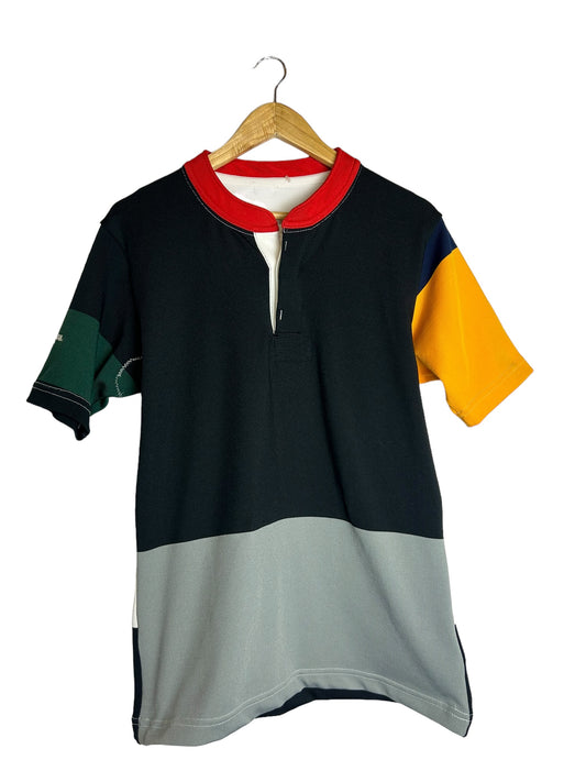 Barbarian Pro-Fit Men's Rugby Collared Color Block Polo Tee - Size S