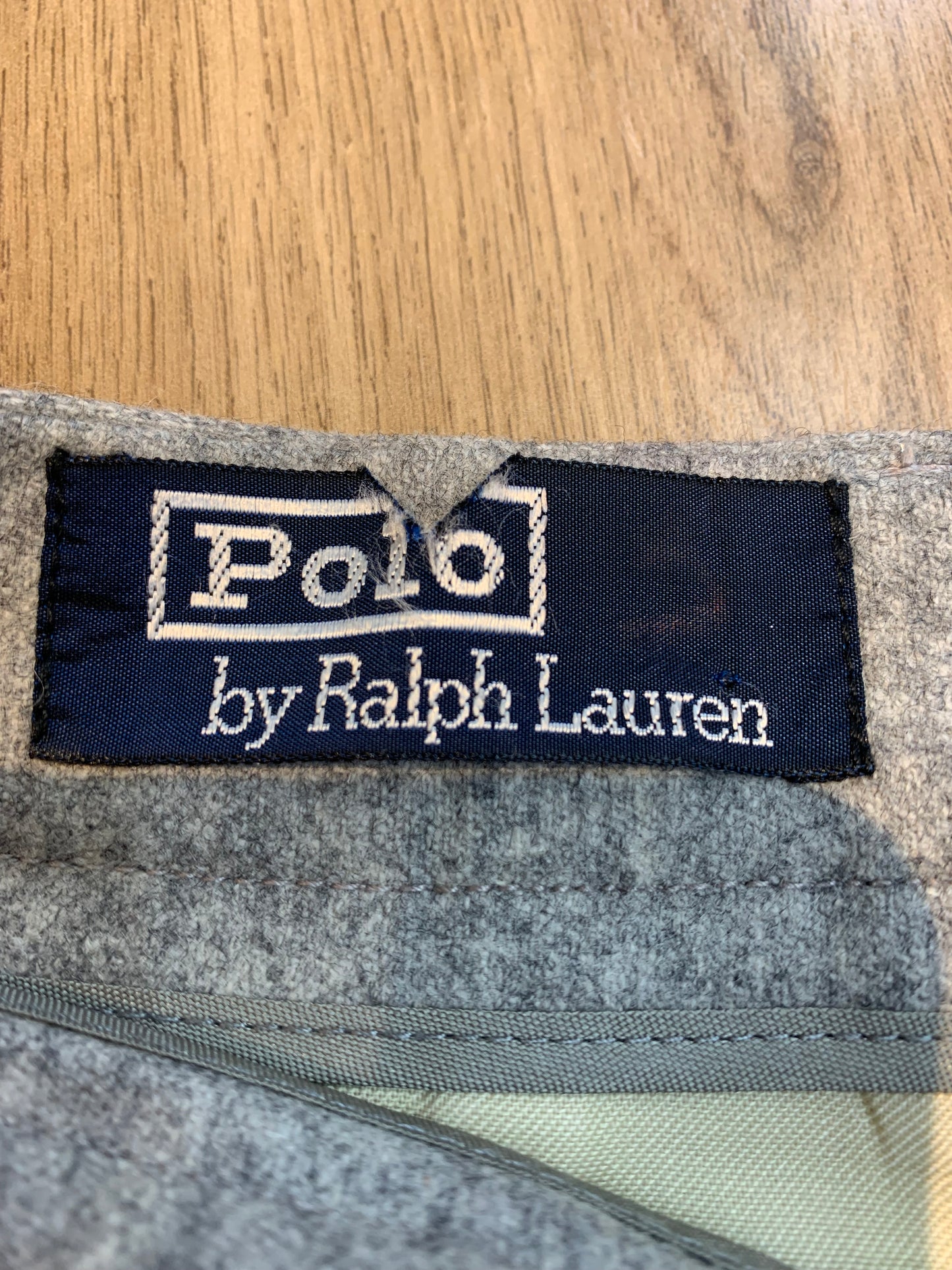 Polo Ralph Lauren Wool Trousers Pants Light Grey - Size 36 x 32