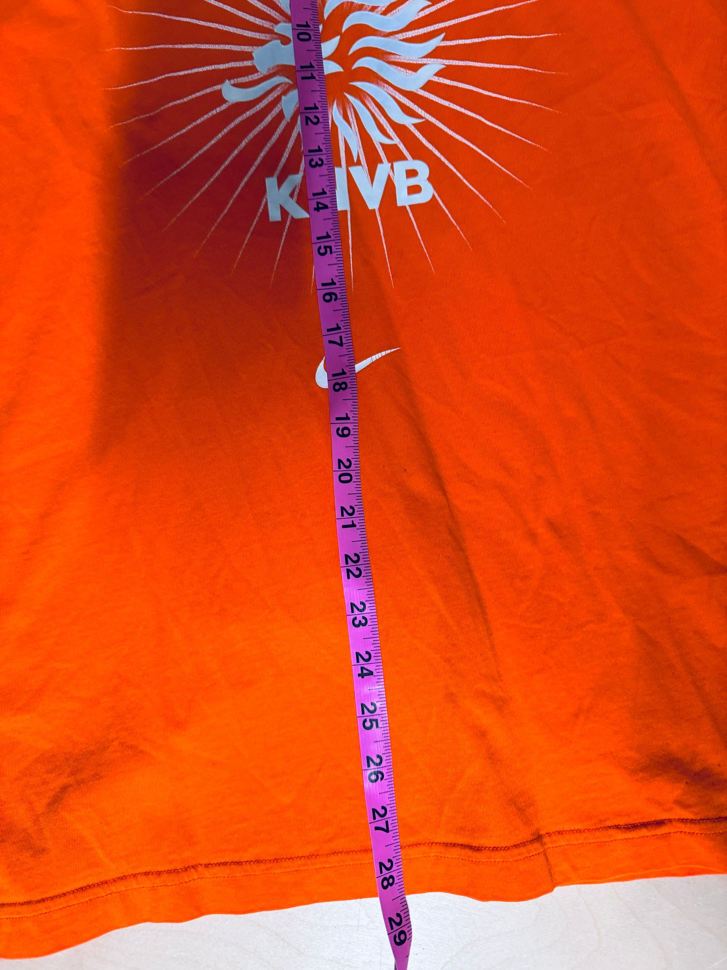 Nike KVNB Nederland Printed Men's T-Shirt Half Sleeve Orange - Size XL