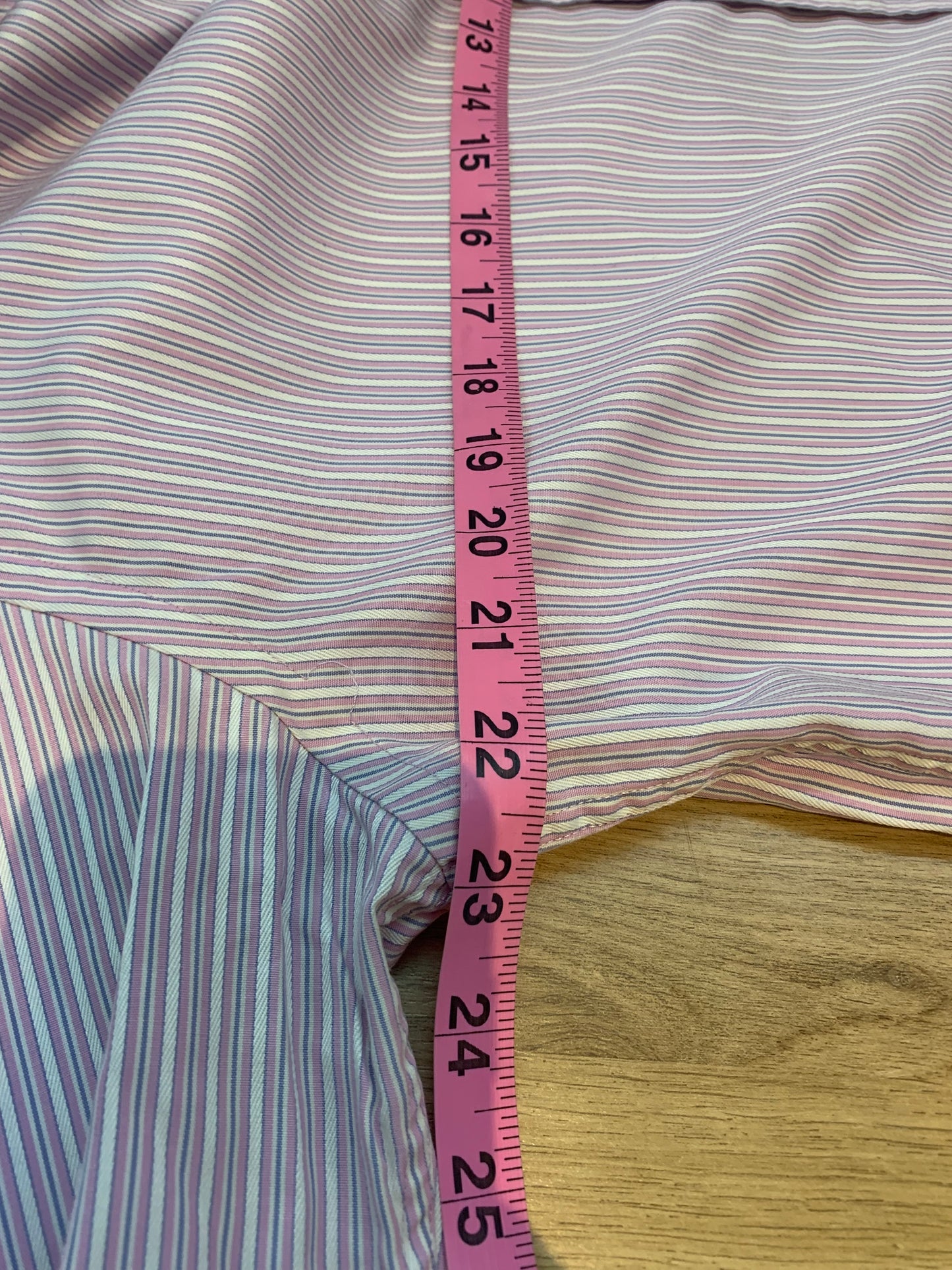 Thomas Slim Fit Traveller Dress Shirt Pink - Size 16.5/42cm