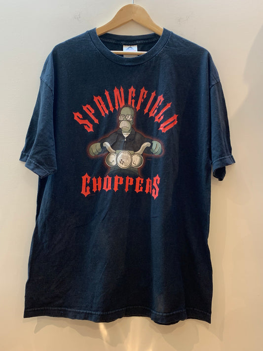 ALStyle Apparel and Activewear Simpsons Vintage 2004 Springfield Choppers T-Shirt - XL