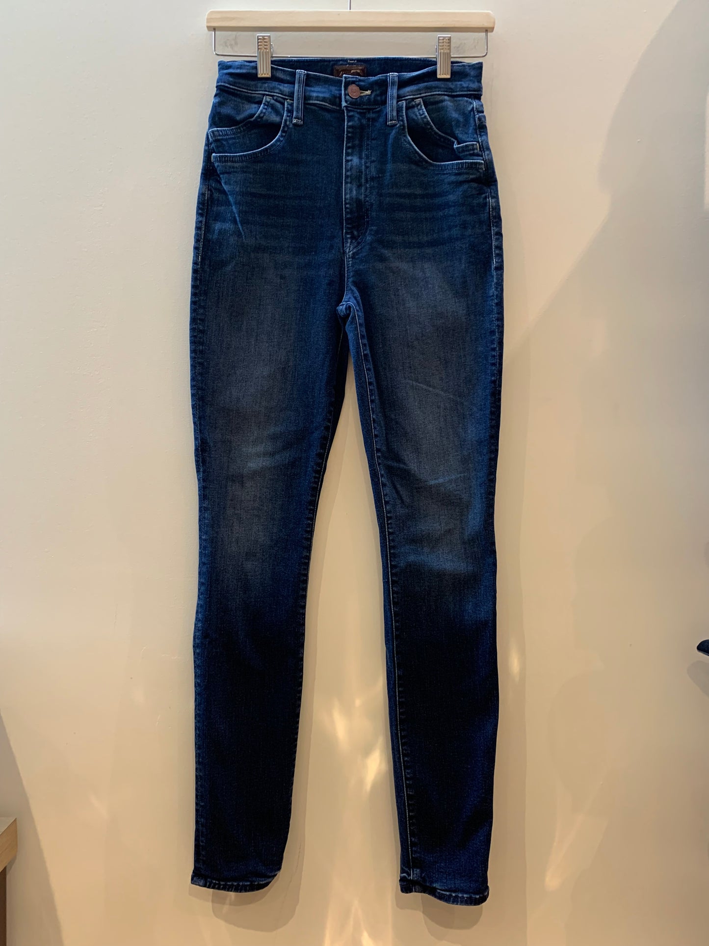Mother The Stash Swooner Skinny Jeans Blue Washed - Size 26