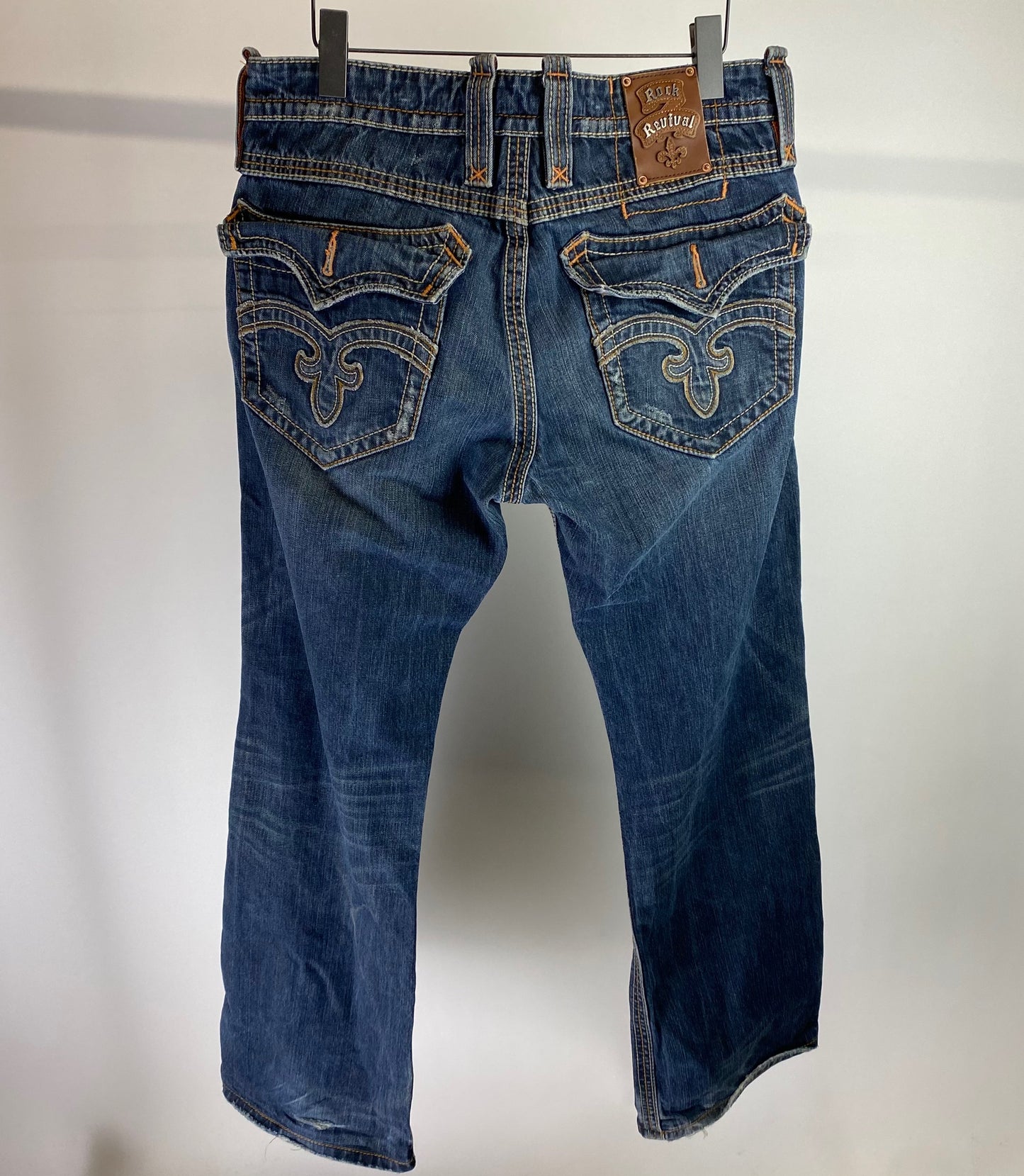 Rock Revival Bootcut Men’s Denim Jeans "Mick" Blue - Size 34