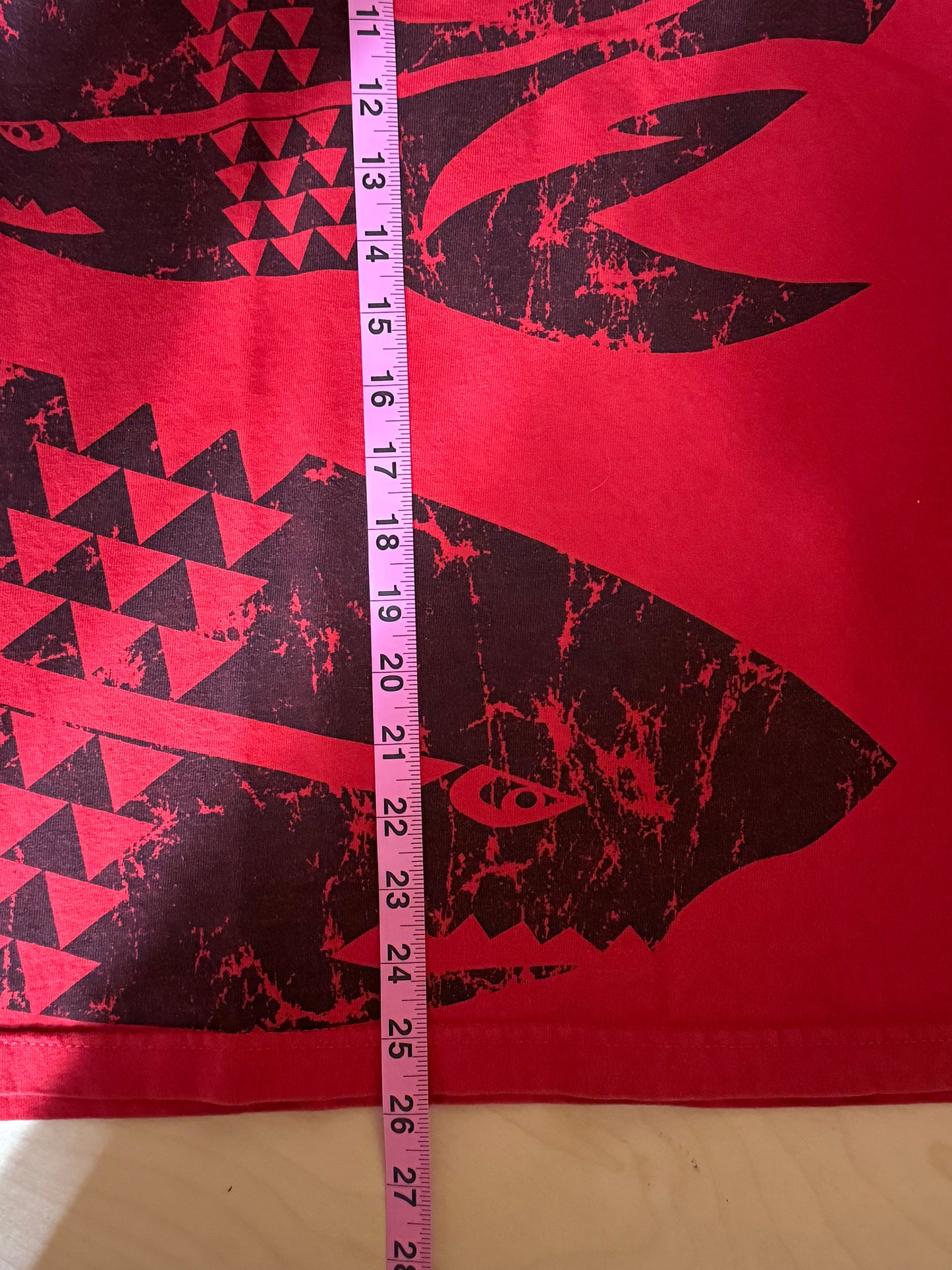 MauiBuilt Printed Men’s Short Sleeve T-Shirt Red - Size Medium