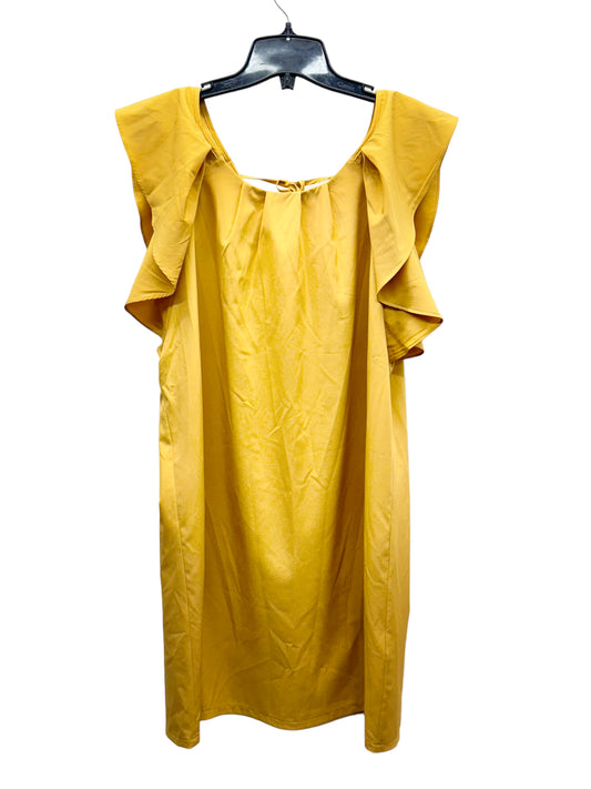 Molly Bracken Women’s Short Sleeve Midi Dress Yellow - Size L