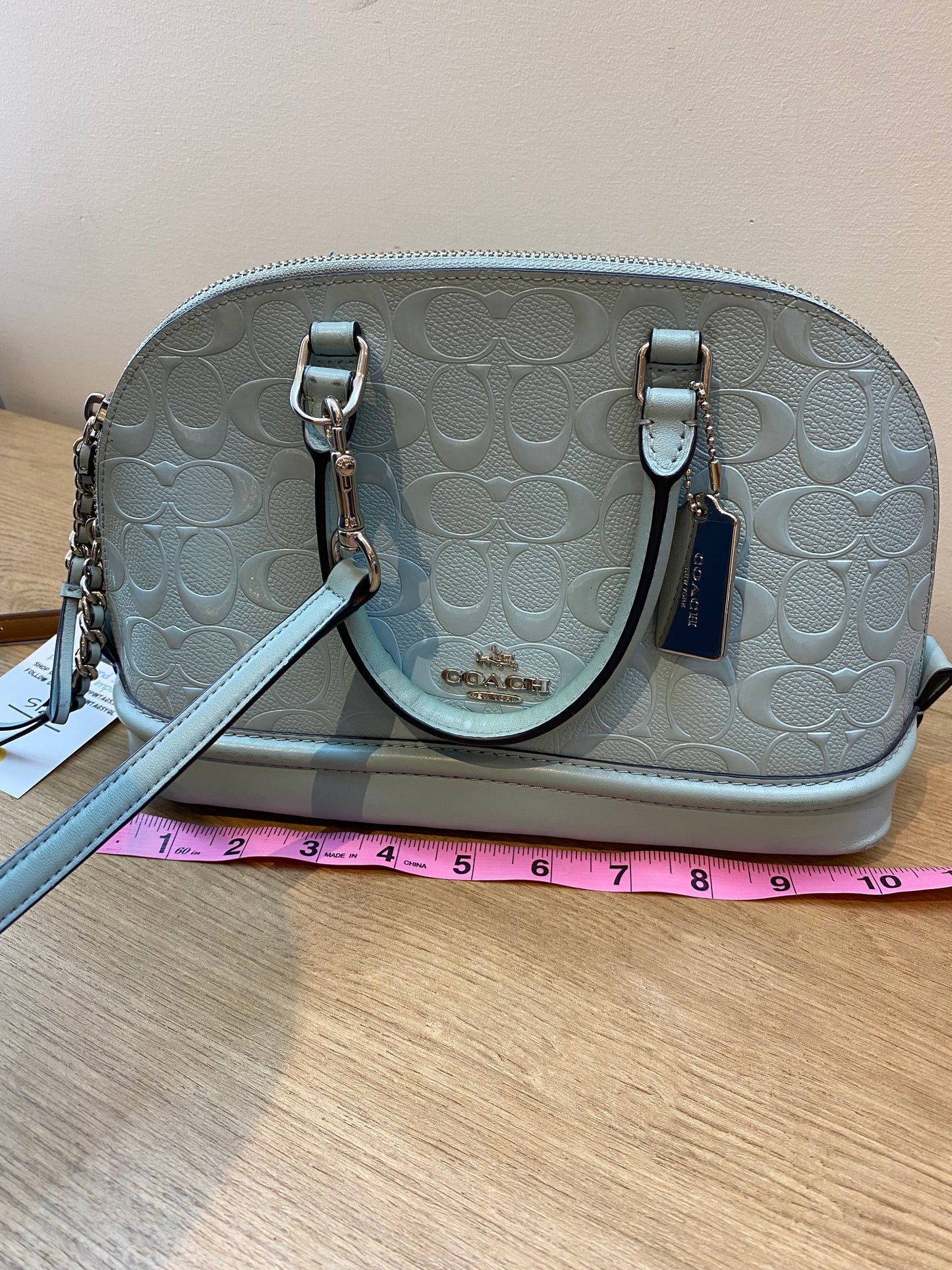 Coach F55450 Mini Sierra Satchel in Signature Debossed Patent Leather