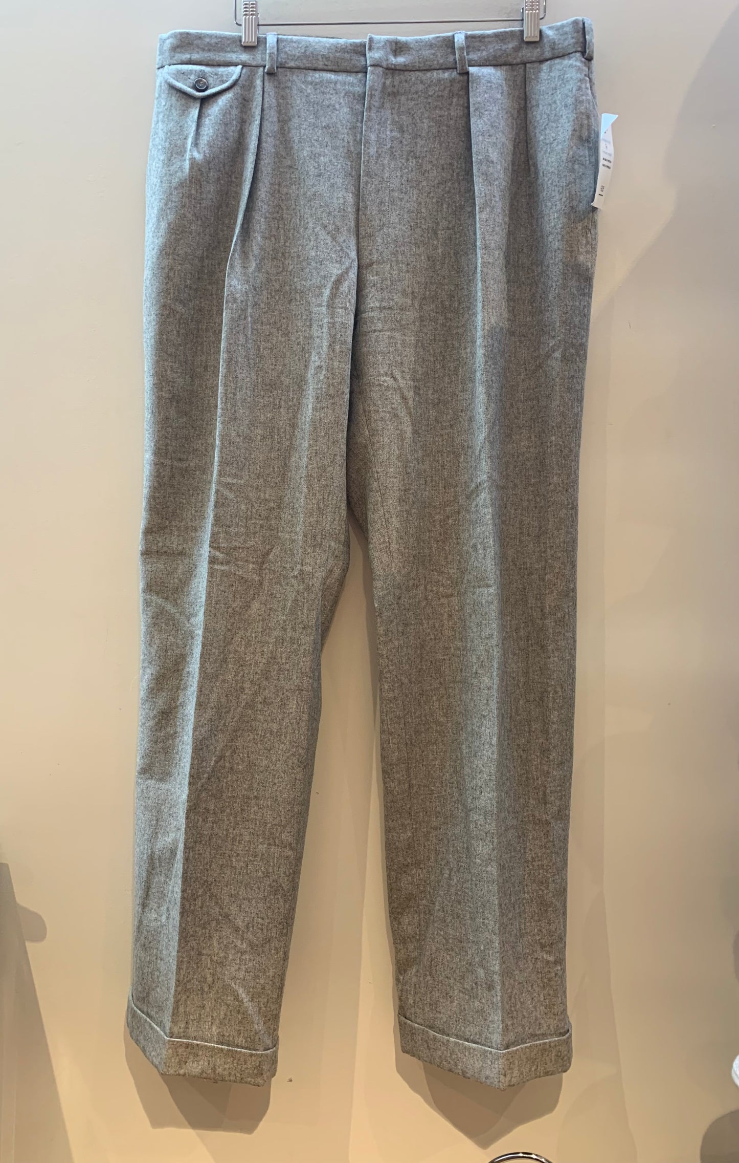 Polo Ralph Lauren Wool Trousers Pants Light Grey - Size 36 x 32