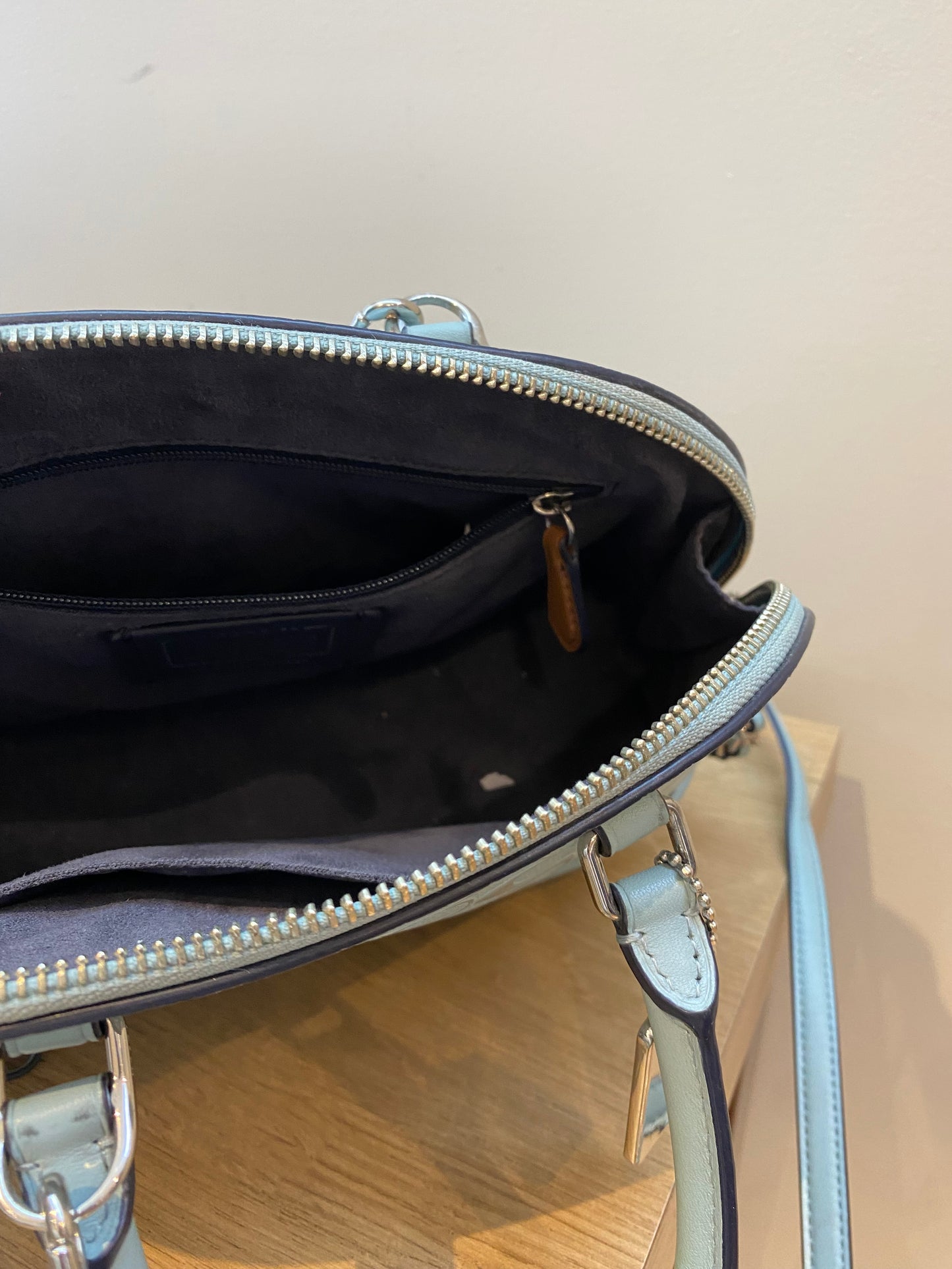 Coach F55450 Mini Sierra Satchel in Signature Debossed Patent Leather