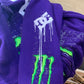 DC Monster Vintage Y2k Zip Up Hoodie Purple - Size Small