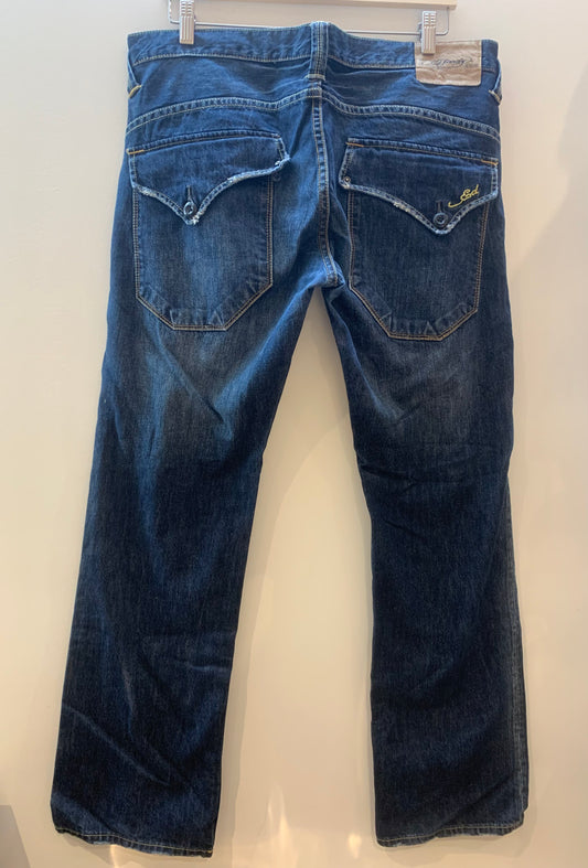 Ed Hardy Y2K Straight Leg Jeans Embroidered Pockets Size - Size 34 x 31