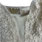 Victoria Secret Front Lace Side Slit Silk Dress Vintage Pearl White - Size Medium