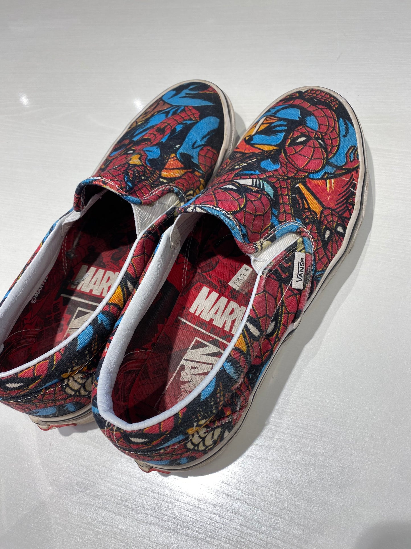 Vans Marvel Spiderman Slip On Shoes - Size Women's 10.5/Men's 9