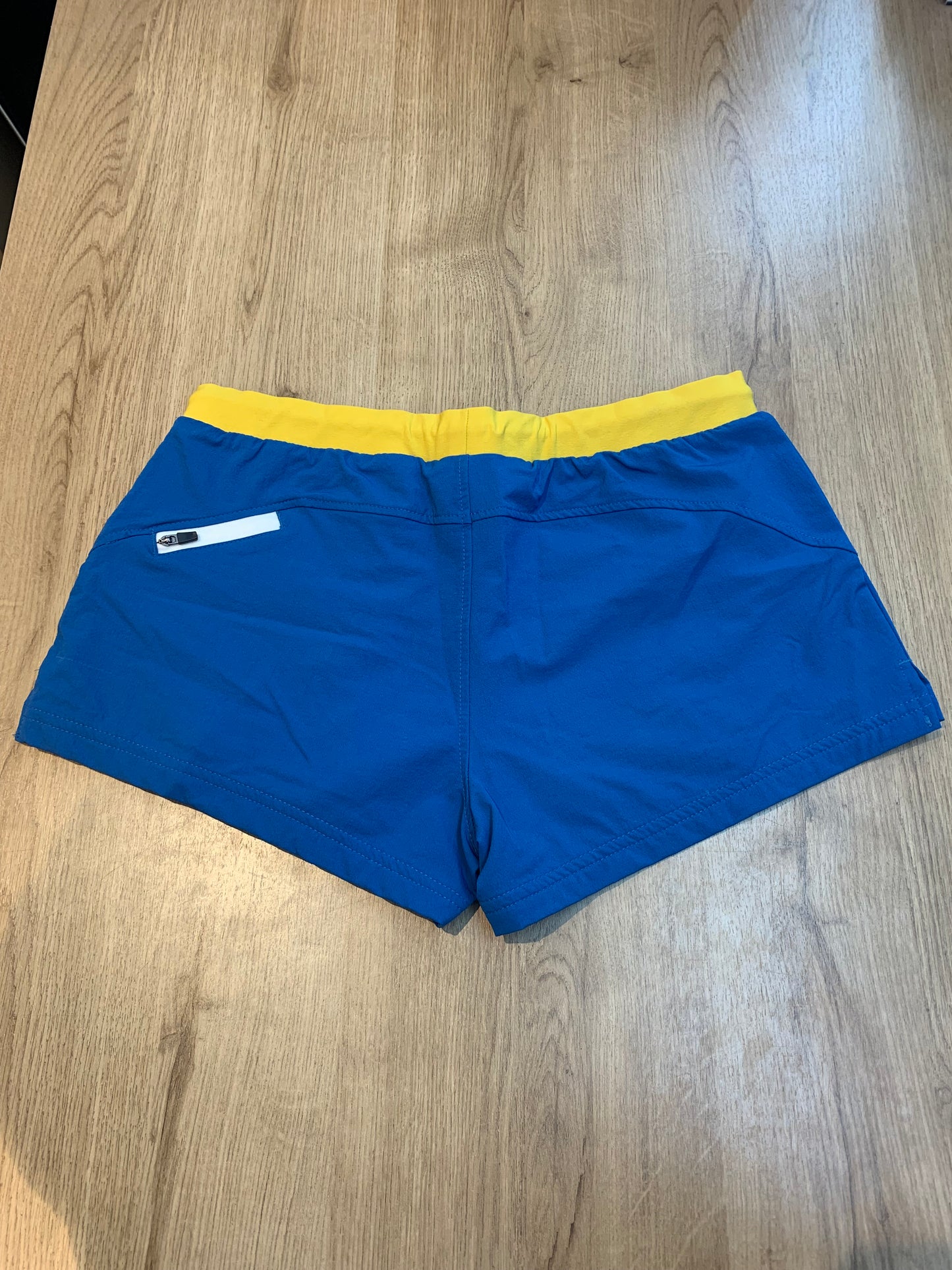 AussieBum Swim Shorts Blue & Yellow – Men's Size Medium