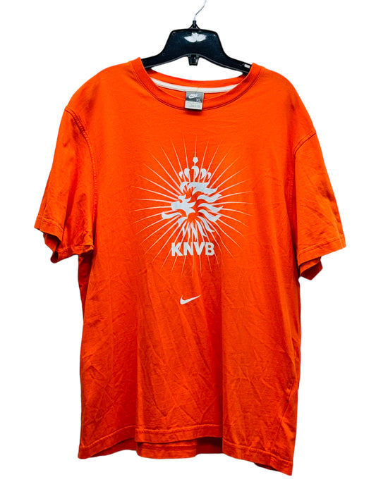 Nike KVNB Nederland Printed Men's T-Shirt Half Sleeve Orange - Size XL