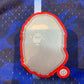 BAPE Rare Blue Pinstripe Rockets Mitchell & Ness Jersey - Size Medium