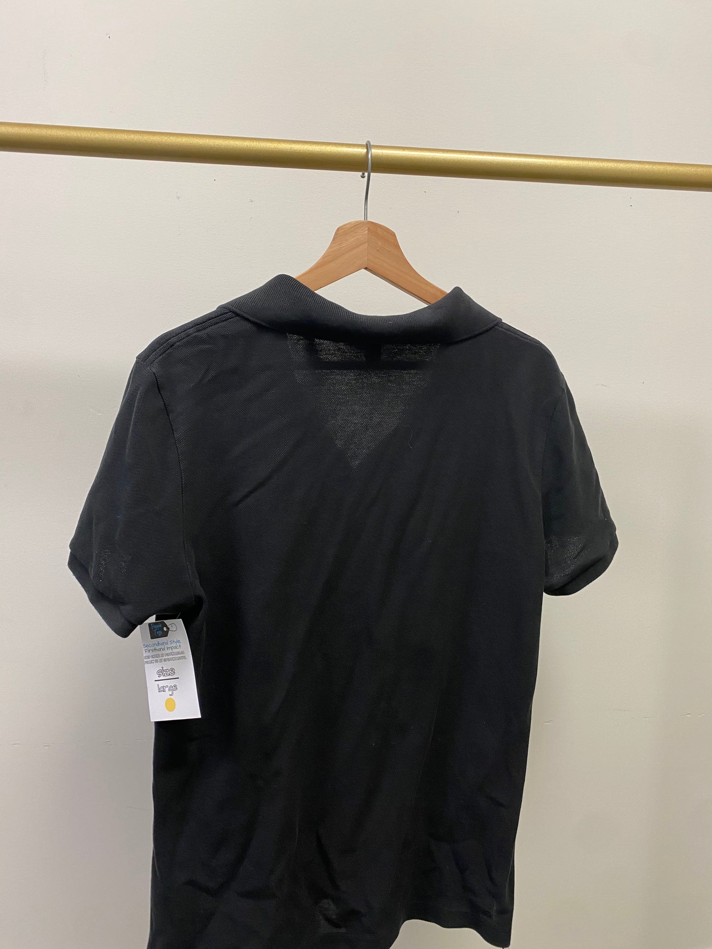 Lacoste Collor Polo Shirt Black - Men's Size Large