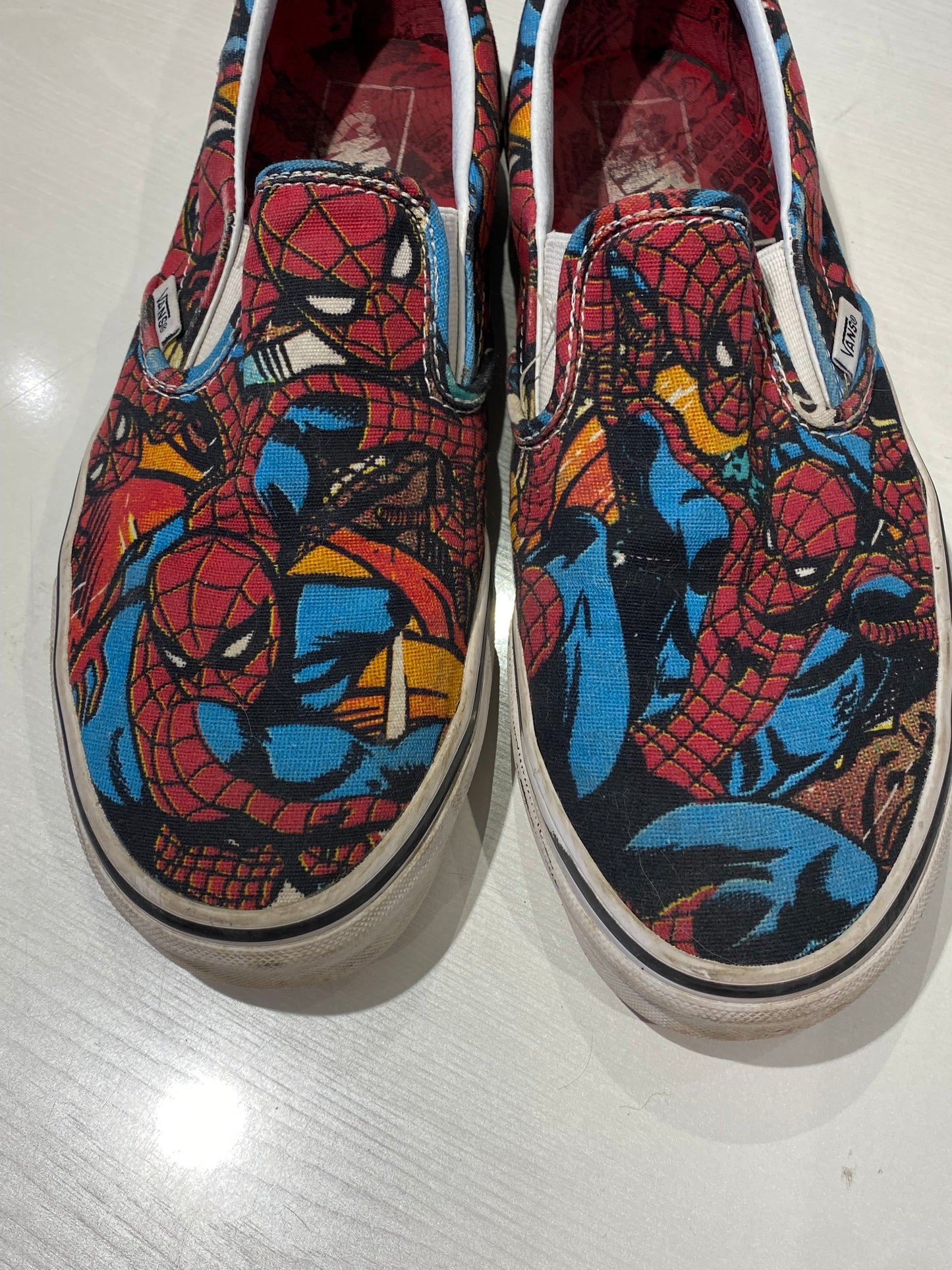Vans Marvel Spiderman Slip On Shoes - Size Women's 10.5/Men's 9