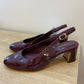 Margaux Cluny Slingback Sandals Burgundy - Size 7.5