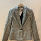 Lili Sidonio Fringe-Trim Plaid Blazer Grey Check - Women's Size XS
