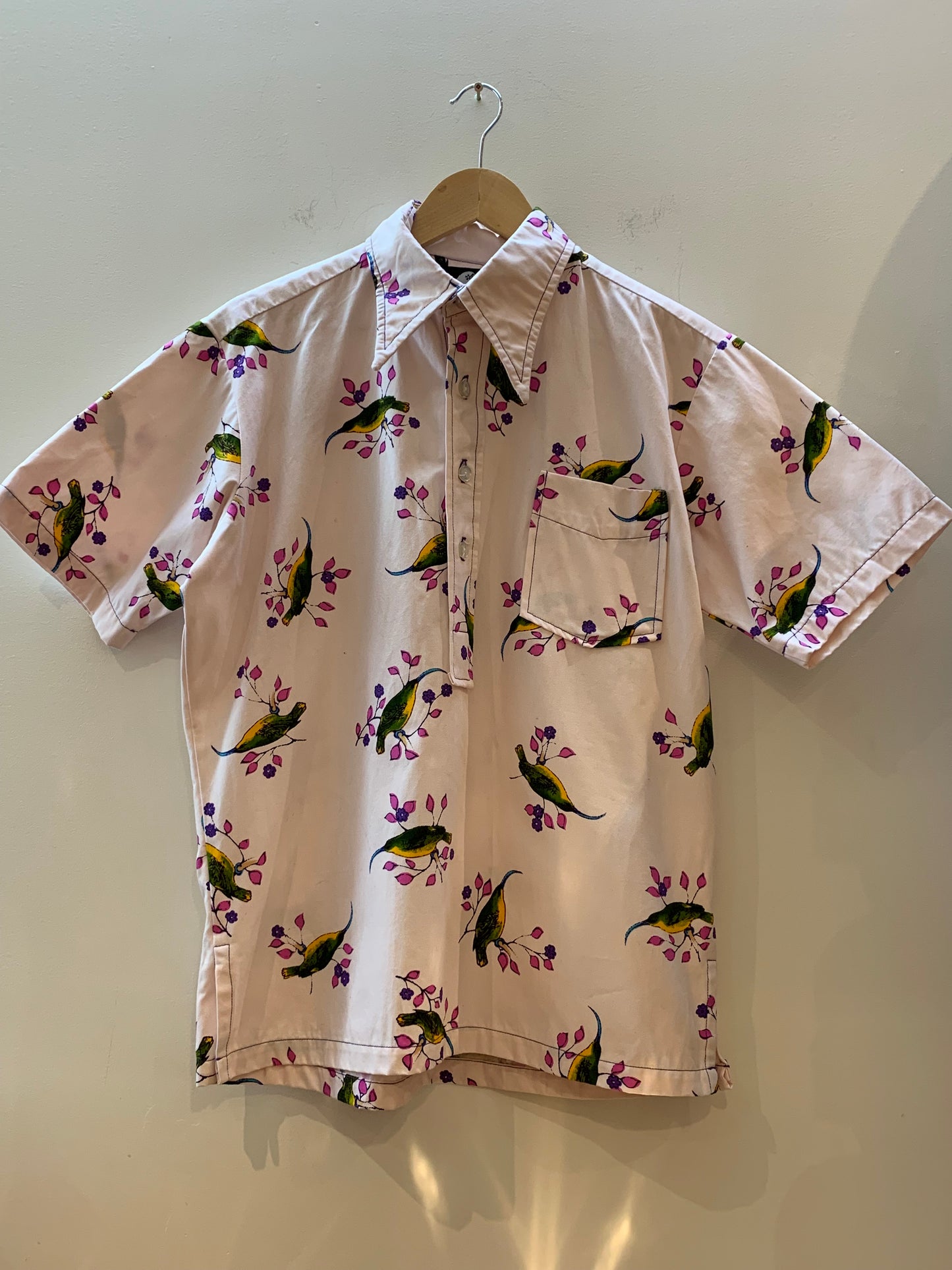 Otaheite Lahaina Hawaiian Shirt Pink floral - Men's Size Large