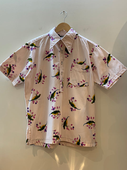 Otaheite Lahaina Hawaiian Shirt Pink floral - Men's Size Large