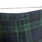 Pure New Wool Vintage Plaid Women's Trousers Blue & Green - Size Petite