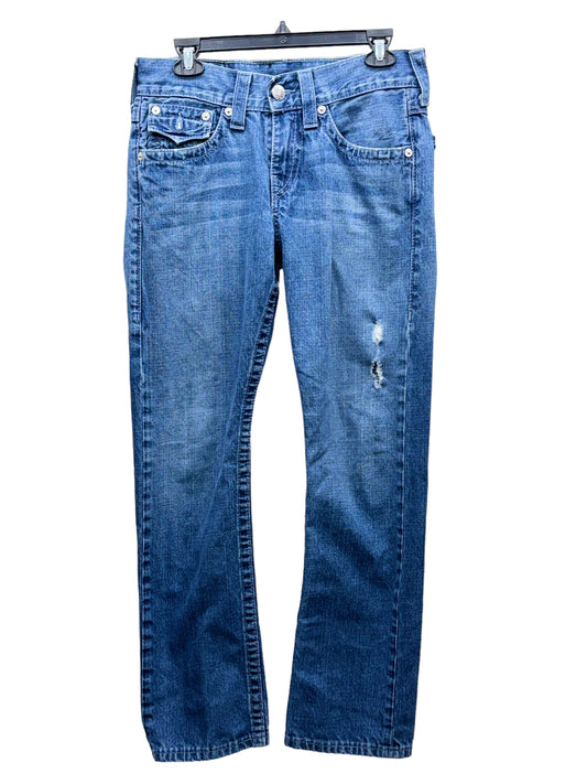 True Religion Y2K Women's Straight Fit Jeans 100% Cotton Blue - Size 29